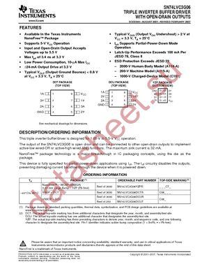 SN74LVC3G06DCURE4 datasheet  